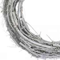 Artículo Guirnalda decorativa Ø50cm ramas de olmo blanqueado con corona de puerta de enredadera grande