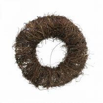 Guirnalda de vid marrón oscuro Guirnalda decorativa natural hecha de vides Ø25cm