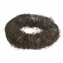 Artículo Corona de vid marrón oscuro, Ø35 cm, corona natural, corona para puerta, decoración de pared, corona decorativa de madera, corona de primavera, corona de Adviento, corona de otoño.