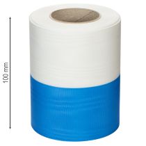 Artículo Cinta decorativa azul y blanca con efecto moiré de 125 mm – Cinta decorativa y de luto de alta calidad, cinta tradicional con un aspecto elegante, rollo de 25 m
