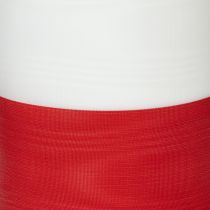 Artículo Cintas de corona moiré blancas y rojas de 100 mm