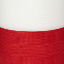 Artículo Cinta de muaré blanca y roja para corona, 125 mm - cinta de luto, cinta decorativa, cinta de lazo, cinta festiva, rollo de 25 m