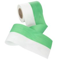 Artículo Cinta de muaré verde y blanca para corona, 100 mm x 25 m - cinta nacional, ribete de tafetán, cinta de lazo, cinta decorativa
