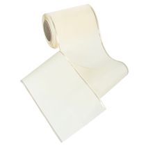 Artículo Cinta para coronas color crema con borde dorado, supersatinada, 125 mm de ancho, 25 m de largo - Impermeable, ideal para impresión por ordenador y respetuosa con el medio ambiente.