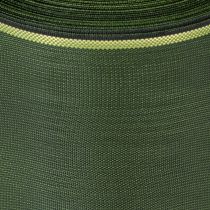 Artículo Cinta de corona verde oscuro con borde dorado, 75 mm de ancho, 25 m de largo - Ideal para cintas funerarias y arreglos florales.