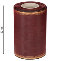 Artículo Cinta para corona Moiré 150 mm Decoración de cinta de tafetán burdeos