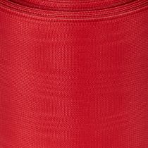 Artículo Cinta roja para coronas de 75 mm x 25 m - Arreglos florales y decoración funeraria, cinta resistente para letras.