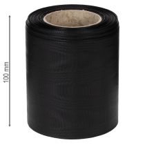 Artículo Cinta de corona negra de 100 mm y 25 m: cinta de luto, cinta de lazo, cinta decorativa, suministros de floristería