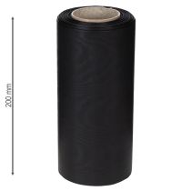 Artículo Cinta de corona negra de 200 mm y 25 m para floristería funeraria, resistente a la intemperie e imprimible.