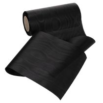 Artículo Cinta de corona negra de 200 mm y 25 m para floristería funeraria, resistente a la intemperie e imprimible.
