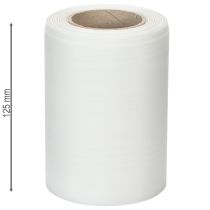 Artículo Cinta decorativa de corona blanca de 125 mm y 25 m para servicio funerario, decoración de tumbas.