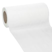 Artículo Cinta de corona blanca, 200 mm de ancho, rollo de 25 m, cinta de luto, cinta de lazo, cinta decorativa para floristería funeraria y ocasiones especiales.