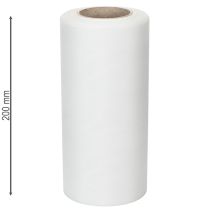 Artículo Cinta de corona blanca, 200 mm de ancho, rollo de 25 m, cinta de luto, cinta de lazo, cinta decorativa para floristería funeraria y ocasiones especiales.