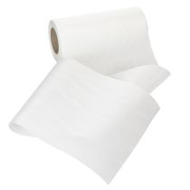 Artículo Cinta de corona blanca, 200 mm de ancho, rollo de 25 m, cinta de luto, cinta de lazo, cinta decorativa para floristería funeraria y ocasiones especiales.