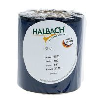 Artículo Cinta de satén azul para corona, 100 mm x 25 m, cinta de luto, decoración, respetuosa con el medio ambiente.