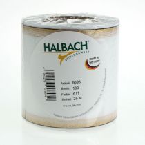 Artículo Cinta de muaré blanca con borde de perla y ribete de tafetán, cinta decorativa, cinta de luto, ancho 100 mm, largo 25 m