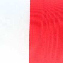 Artículo Guirnalda de cintas muaré blanco-rojo 100 mm