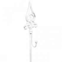 Soporte para corona Blanco Shabby Chic Soporte para corona 1 Gancho H76cm
