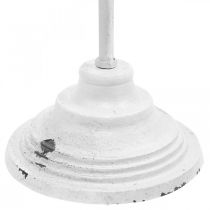 Artículo Portacoronas blanco estilo shabby chic, 1 gancho, 76 cm de alto.