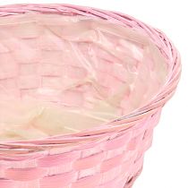 Cesta para patatas redonda lila/blanco/rosa Ø25cm 6uds