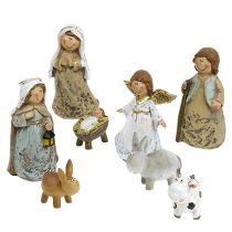 Artículo Mezcla de figuras de belén 4cm -11cm 8pcs