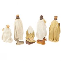 Artículo Belén set 8 figuras oro crema pintado a mano 6-12,5cm