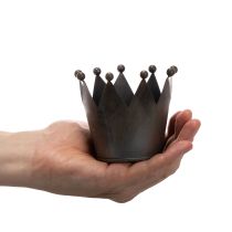 Artículo Corona de metal, pequeña corona decorativa para decoración de mesa, 10 cm