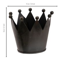 Artículo Corona de metal, pequeña corona decorativa para decoración de mesa, 10 cm