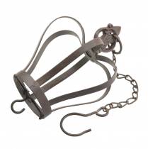 Artículo Corona de metal para colgar con gancho marrón oxidado Ø11cm H17cm