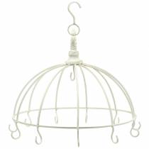 Artículo Corona decorativa con gancho para colgar blanco Ø29cm