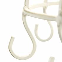 Artículo Corona decorativa con gancho para colgar blanco Ø29cm