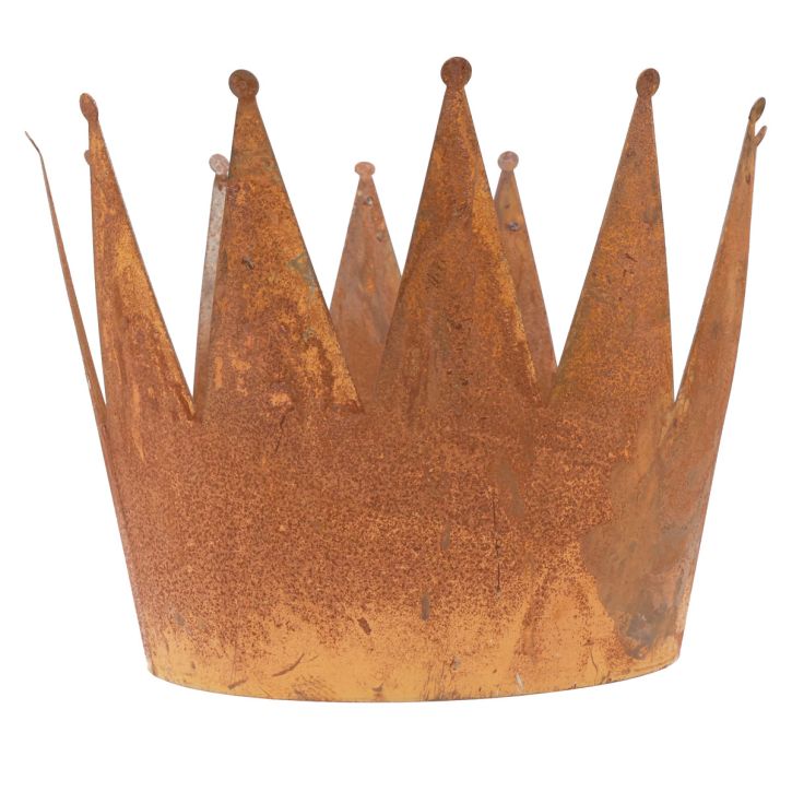 Macetero óxido cuenco decorativo metal corona decorativa vintage Ø30cm