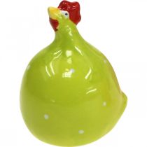 Pollo decorativo figura decorativa de cerámica Pascua colorido surtido H6cm 6 piezas