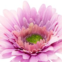 Artículo Flores artificiales de gerbera para jardín, color morado, 47 cm, 6 unidades