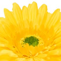 Artículo Flores artificiales de gerbera, amarillo brillante, flores de jardín, 47 cm, 6 unidades