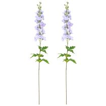 Artículo Flores artificiales Delphinium morado claro en tallo 90cm 2 piezas