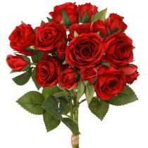 Artículo Decoración Artificial Rosas Rojo Brillante Ø4cm L45cm 3 uds