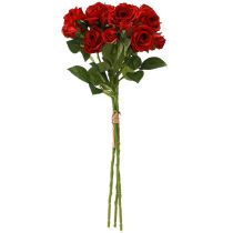 Artículo Rosas artificiales decorativas rojo brillante Ø4cm L45cm 3 uds