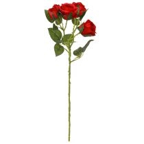 Artículo Rosas artificiales decorativas rojo brillante Ø4cm L45cm 3 uds
