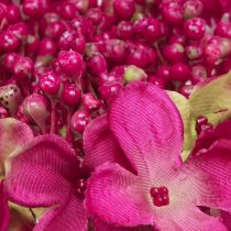 Artículo Hortensias Artificiales Rama Rosa Flor Hojas 43cm 2uds