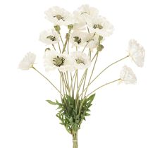 Artículo Amapolas artificiales en flores de seda blanca L78 6 piezas