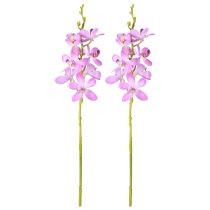 Artículo Orquídeas artificiales 8 flores moradas Ø3,5cm–5cm 2uds
