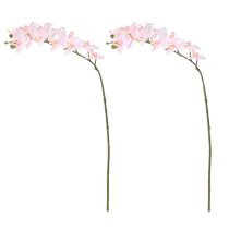 Artículo Orquídeas Artificiales Flores Artificiales Rosa Claro Tacto Real 58cm 2uds