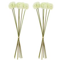 Artículo Flores artificiales de diente de león blancas 48cm 12ud