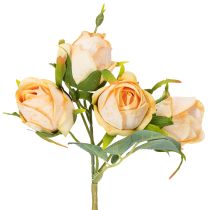 Artículo Ramo de rosas artificiales, decoración realista para salas de estar, 31 cm, 3 piezas