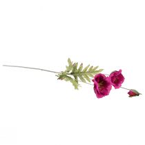 Artículo Amapolas artificiales flores decorativas de seda rosa 70cm