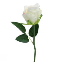 Artículo Rosas artificiales en ramo blanco 30cm 8 piezas