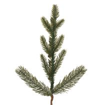 Artículo Rama de abeto artificial con mini adornos navideños blancos, 46 cm, 2 unidades.