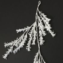 Artículo Rama artificial de invierno decorativa con escarcha, color blanco, 124 cm