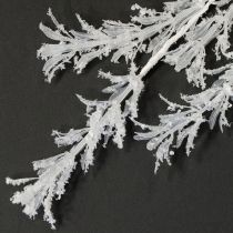 Artículo Rama artificial de invierno decorativa con escarcha, color blanco, 124 cm